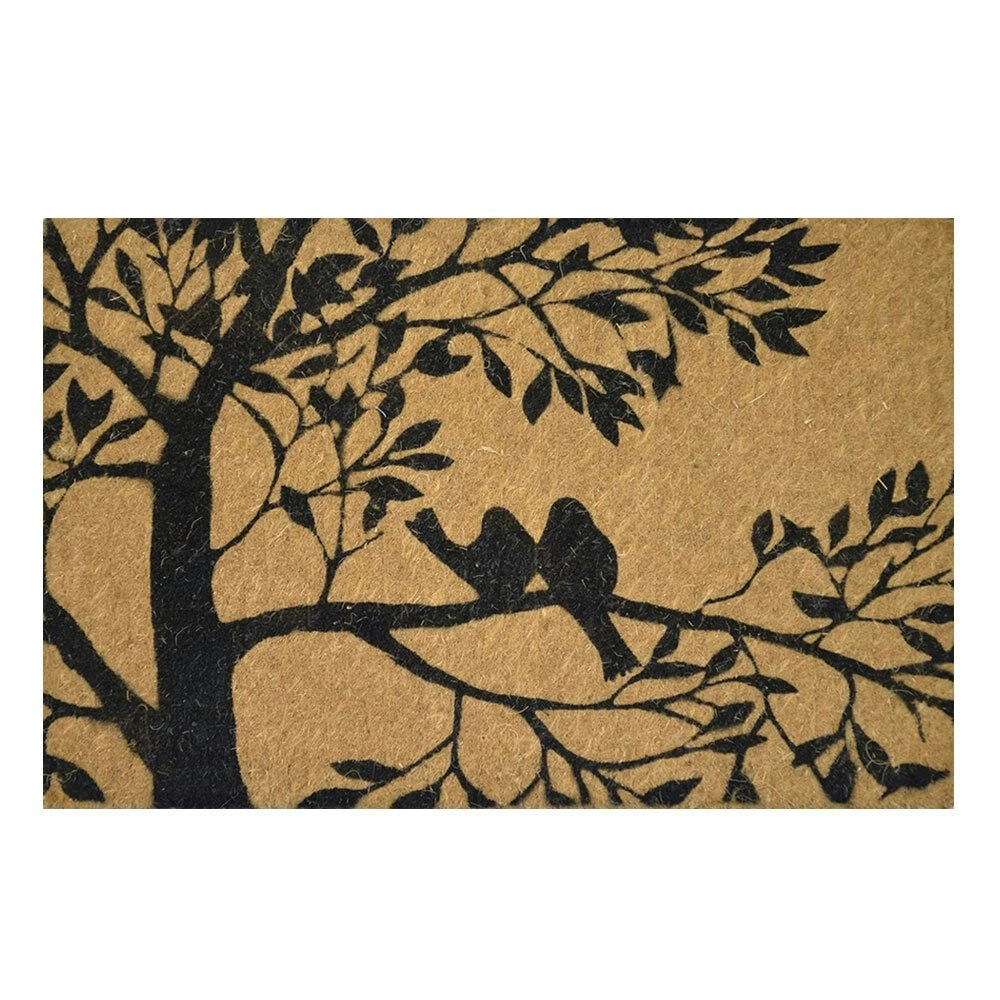 Solemate Premium Bird in Tree 50x80cm Functional Outdoor Front Doormat