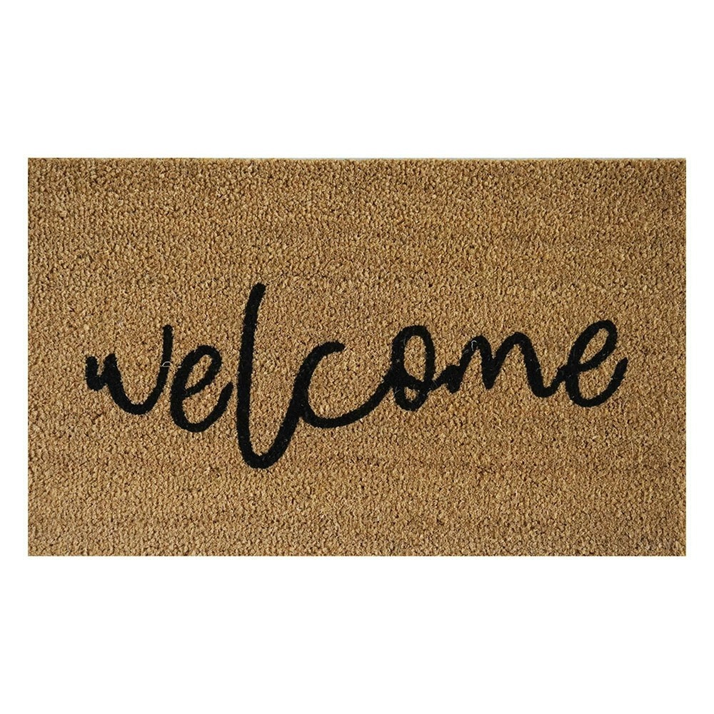 Solemate Premium Welcome Biodegradable Eco Friendly Mat 50x80cm Natural & Black