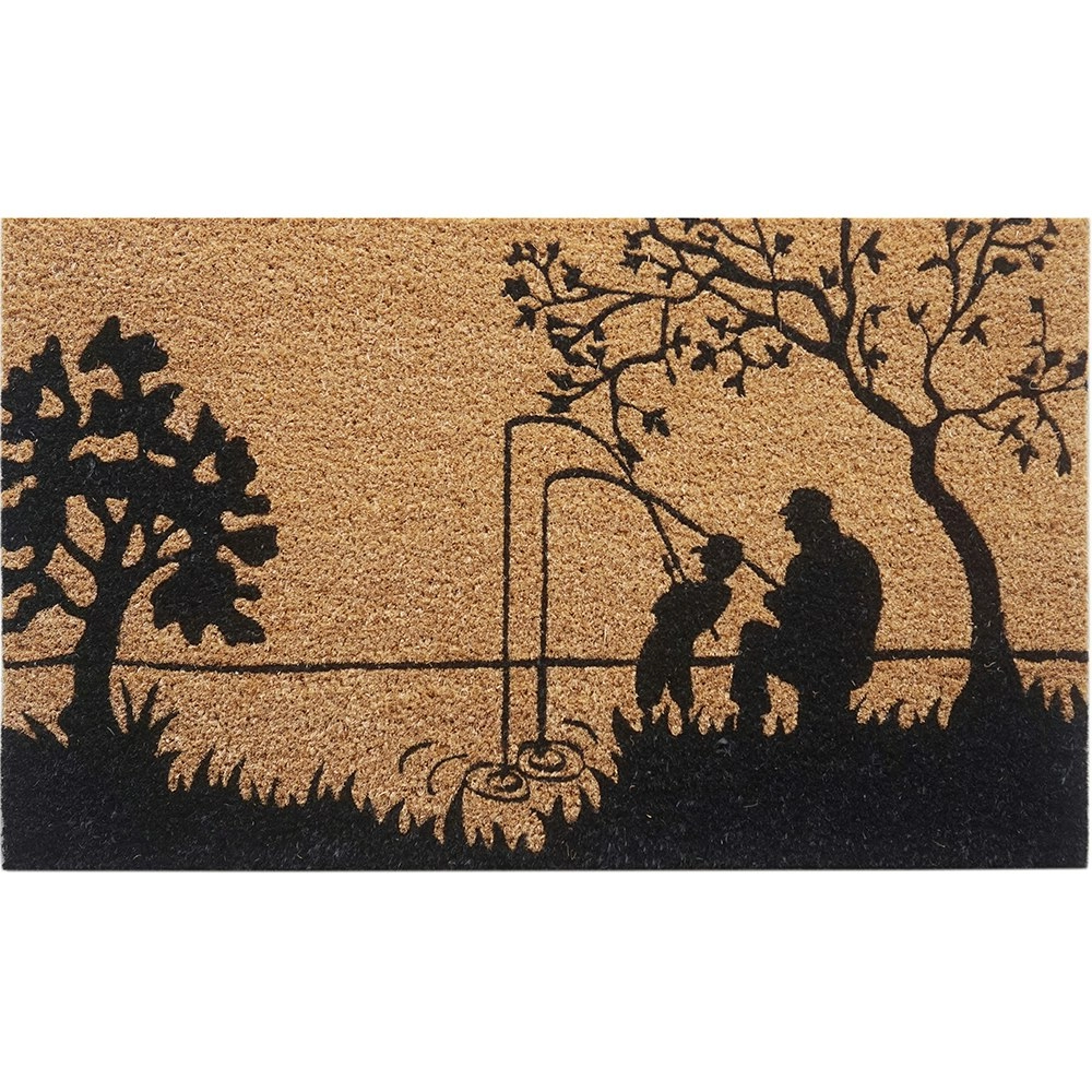 Solemate Latex Backed Coir Fishermen 45x75cm Slim Outdoor Stylish Doormat