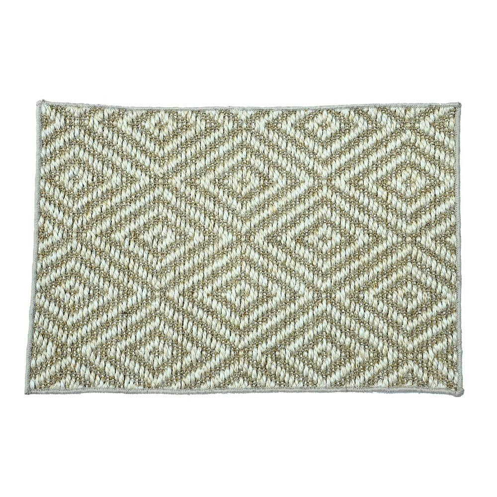 Solemate Latex Sisal 2 Tone Nat Diamond 60x90cm  Outdoor Entrance Doormat