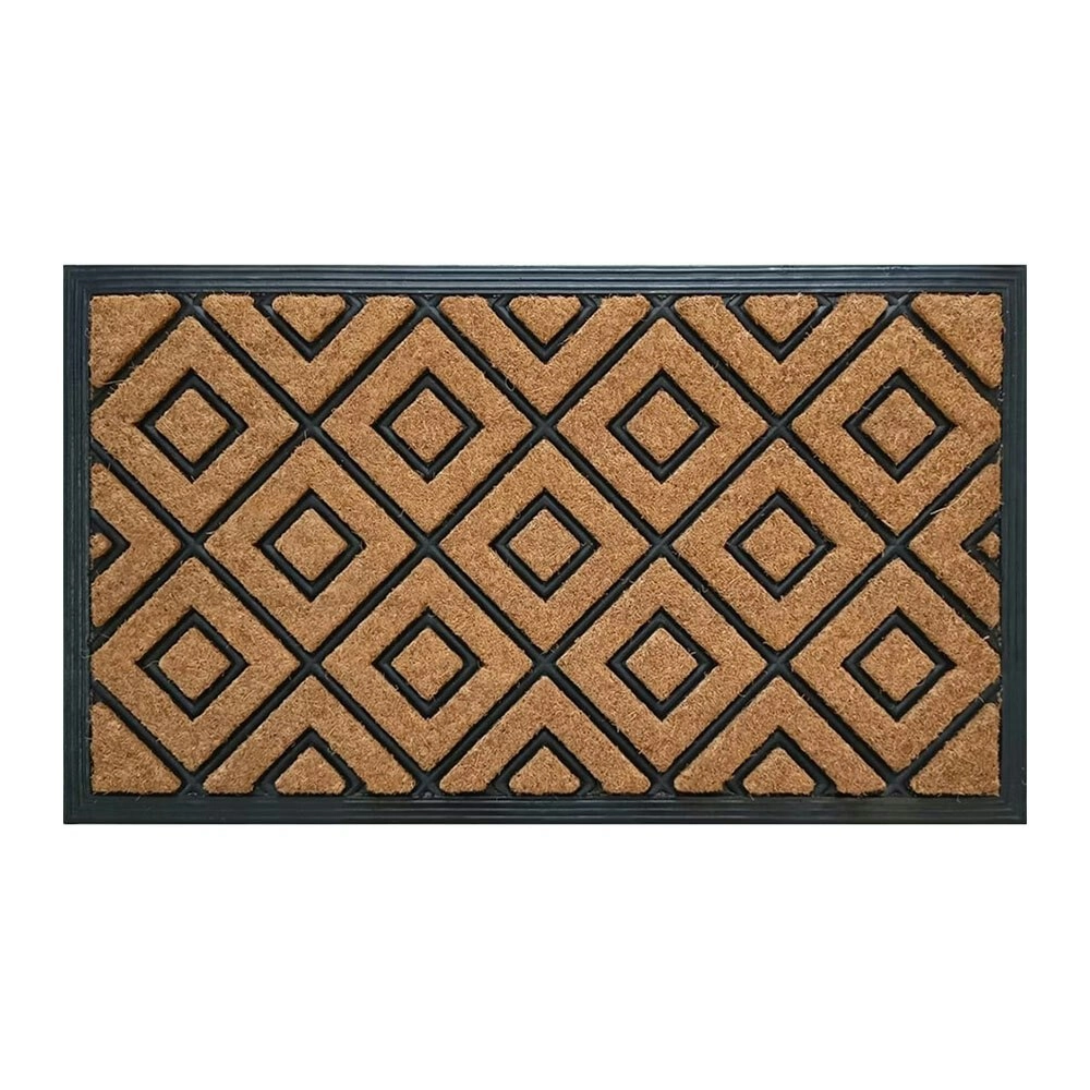 Solemate Embossed Diamond 40x70cm Stylish/Durable Outdoor Front Doormat