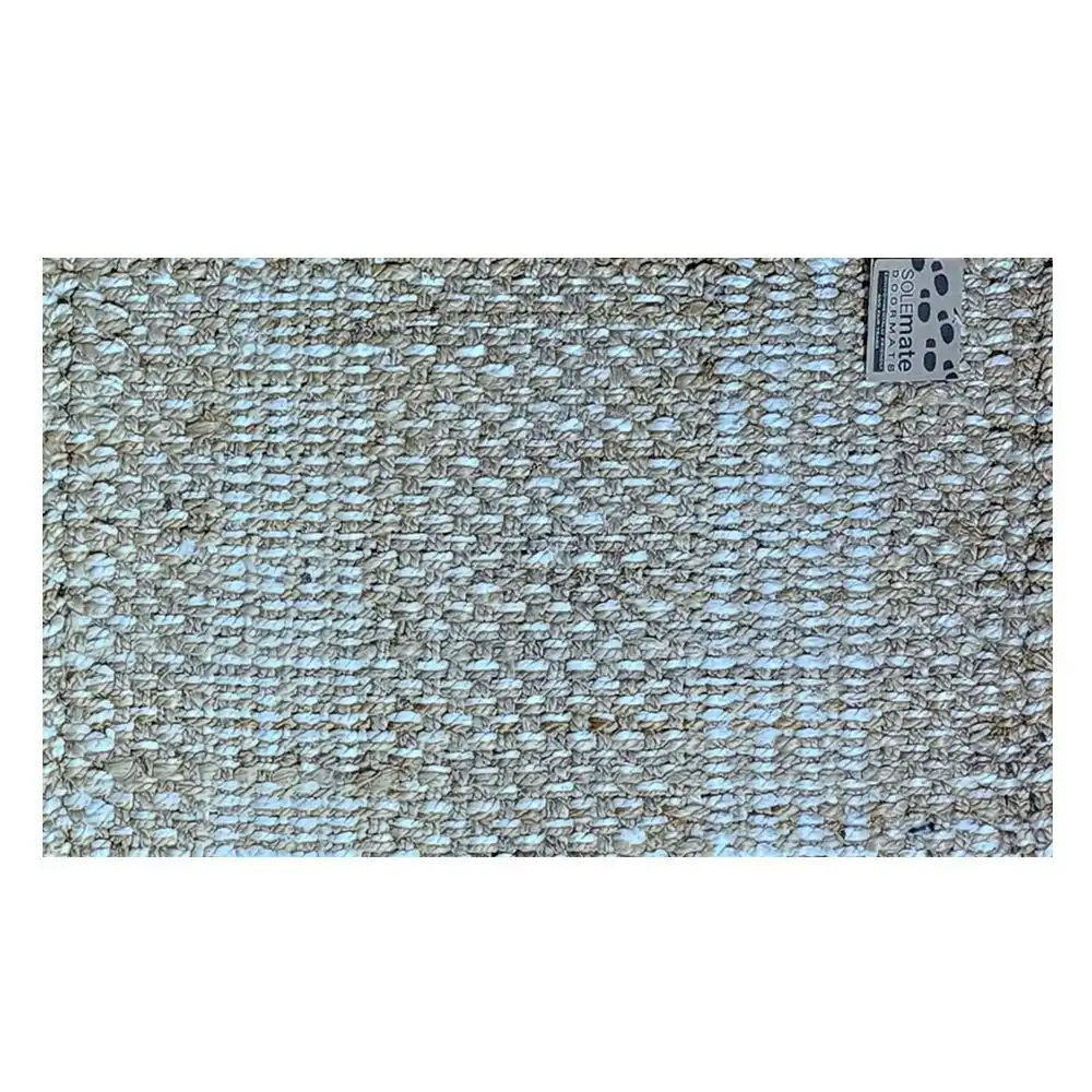 Solemate Jute Stripes & Knots 45x75cm Stylish Outdoor Entrance Doormat