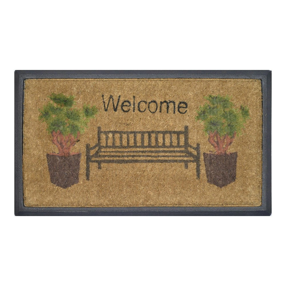 Solemate Welcome Bench 40x70cm Themed Stylish Durable Outdoor Front Doormat