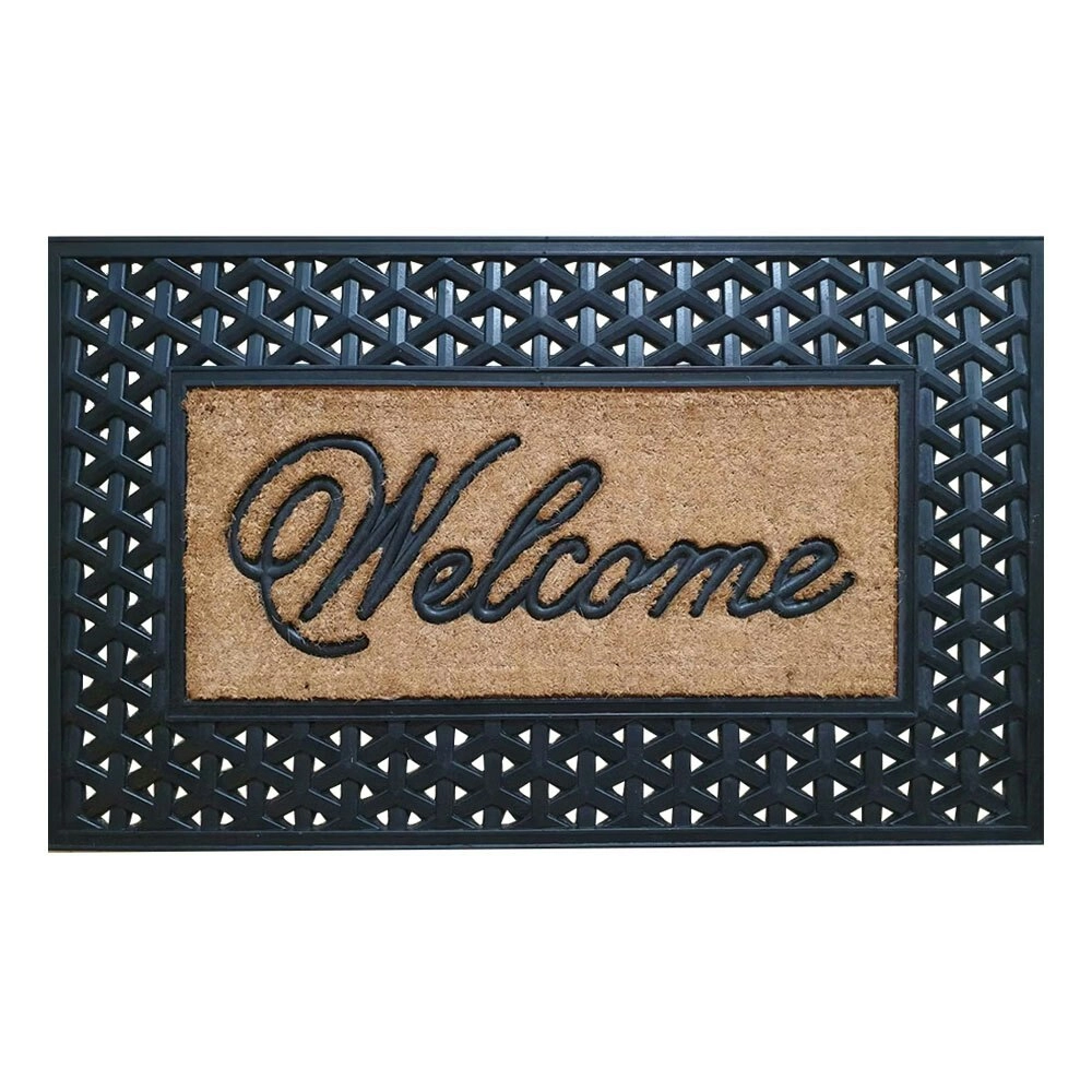 Solemate Rubber & Coir Welcome 60x90cm Functional Outdoor Front Doormat