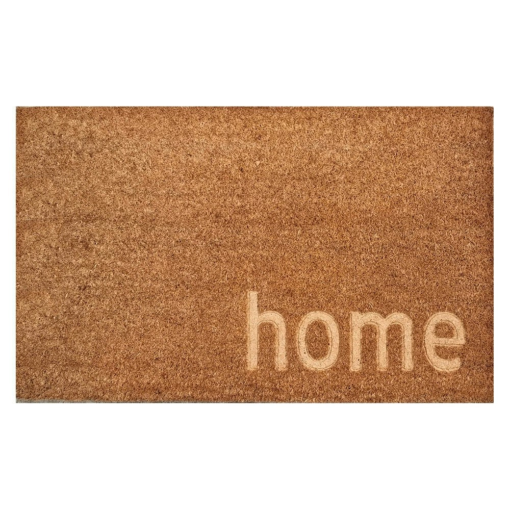 Solemate PVC Coir Embossed home 50x80cm Stylish Durable Outdoor Front Doormat