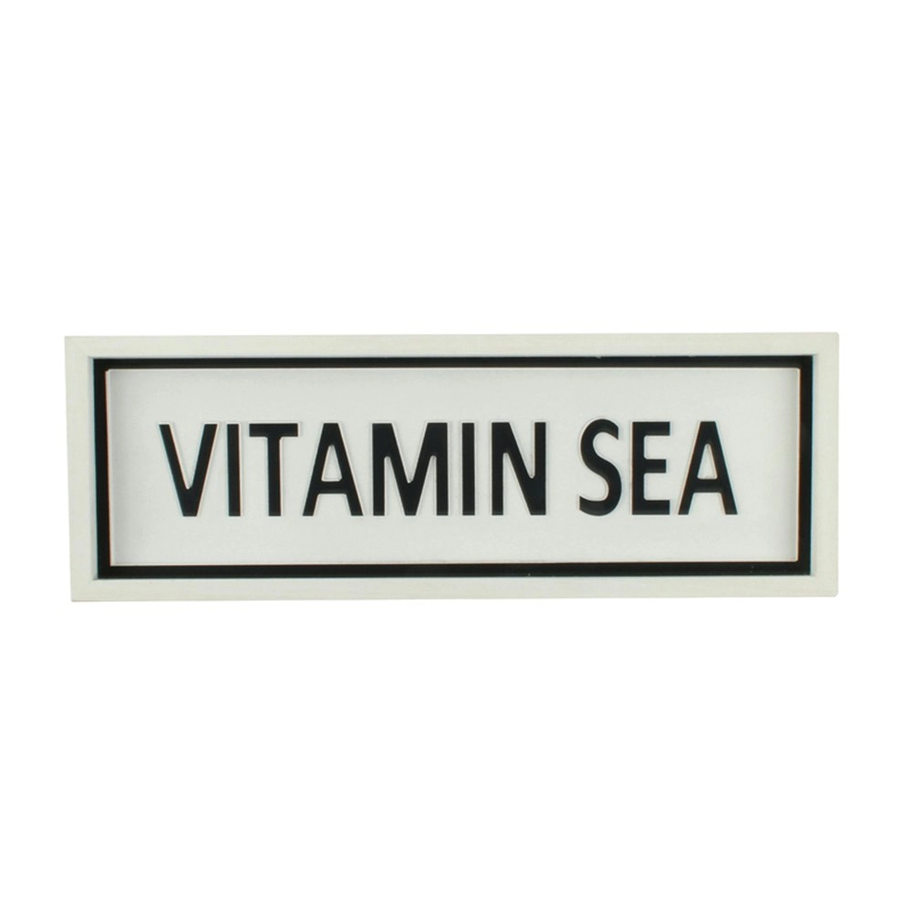 Maine & Crawford Hume Wood 45x17cm Vitamin Sea Sign Wall Hanging Home Decor