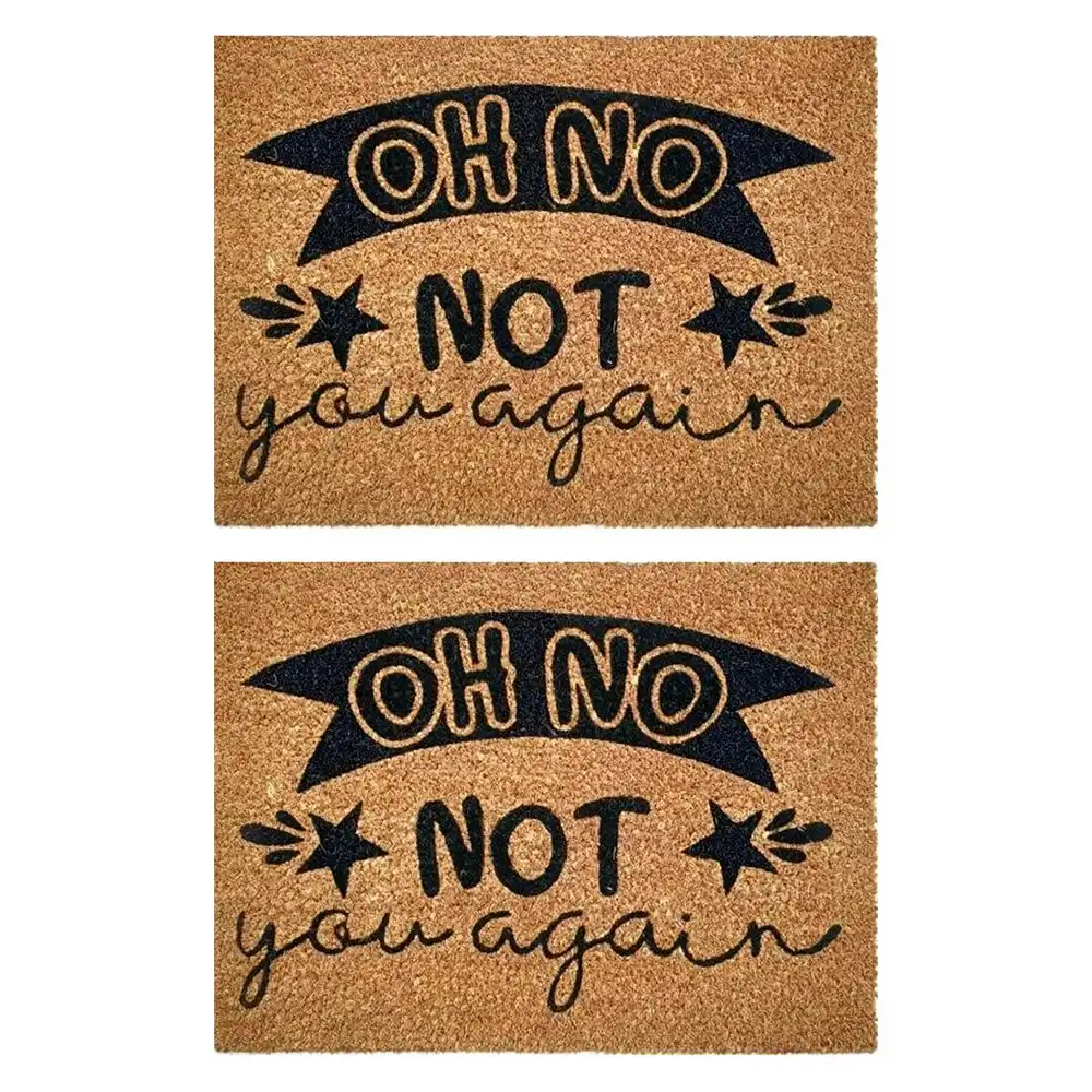 2PK Solemate Latex Coir Not You Again 40x55cm Stylish Outdoor Front Doormat