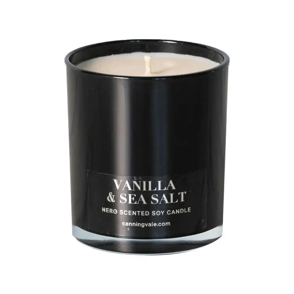 Canningvale Nero Medium 9cm Scented Soy Wax Candle Home Decor Vanilla & Sea Salt