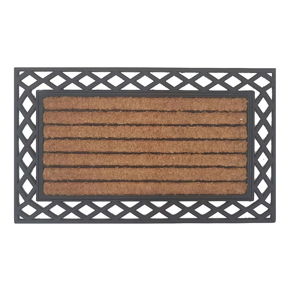 Solemate R & Coir Diamond Edge 45x75cm Functional Outdoor Front Doormat