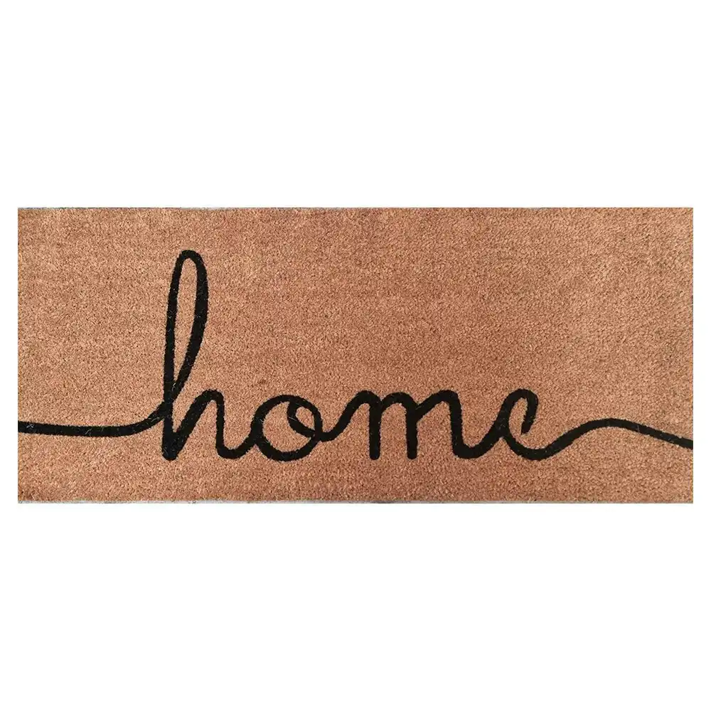 Solemate PVC Backed Coir Home Design 45x110cm Slim Outdoor Stylish Doormat