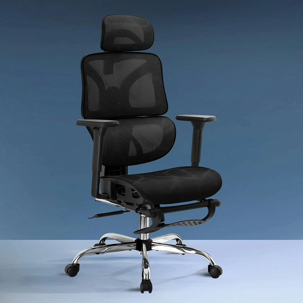 Artiss Ergonomic Office Chair Footrest Black