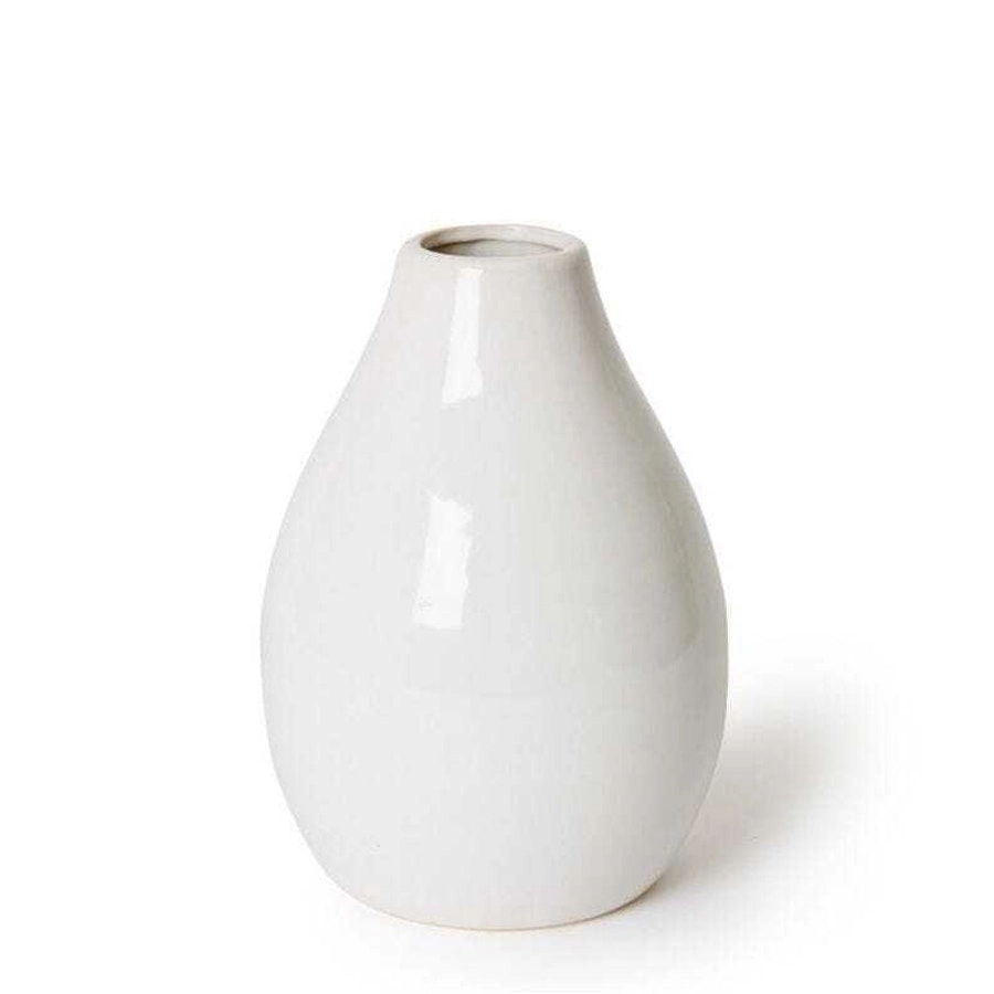 E Style Arabella 24cm Ceramic Plant/Flower Vase Tabletop Home Decor White