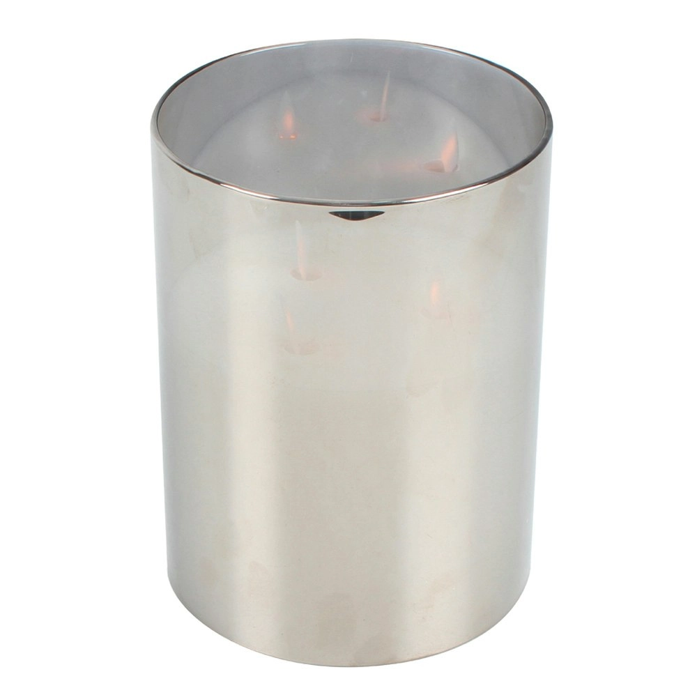 Maine & Crawford 20x12.5cm Moving Flameless 3-Wick Candle w/ Smoked Glass Grey