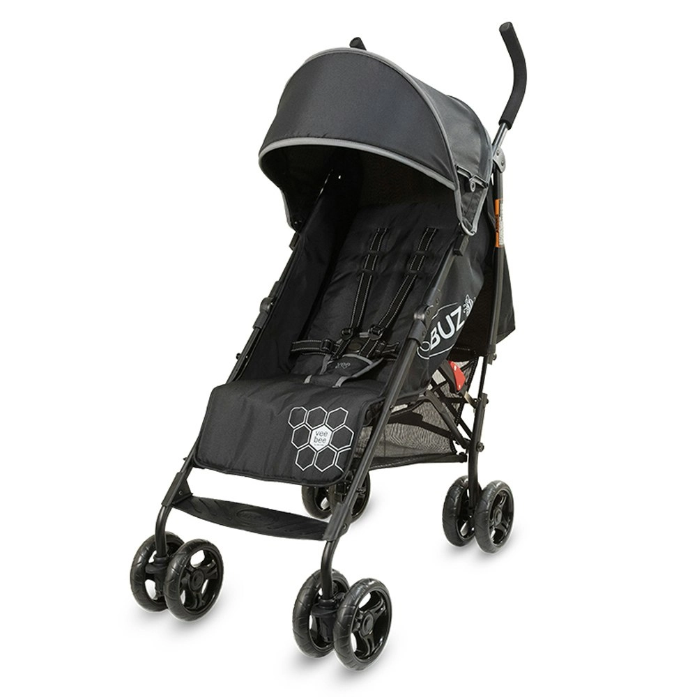 VeeBee Buz Toddler/Child 106cm Stroller Pram w/ Sun Cap/Cup Holder 0m+ Black