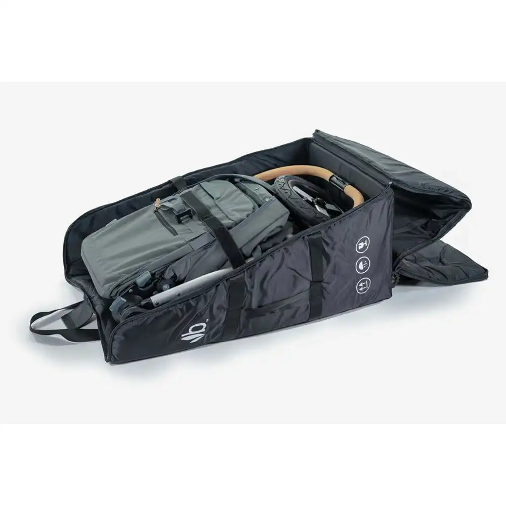 Bumbleride Padded Travel Bag For Era/Indie/Speed w/ Standing Stow/Wheels Black