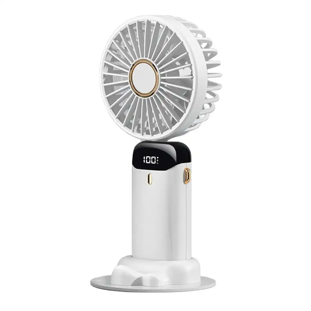 Koolmaxx 3 in 1 Rechargable Portable Ultra Adjustable Indoor/Outdoor Fan White