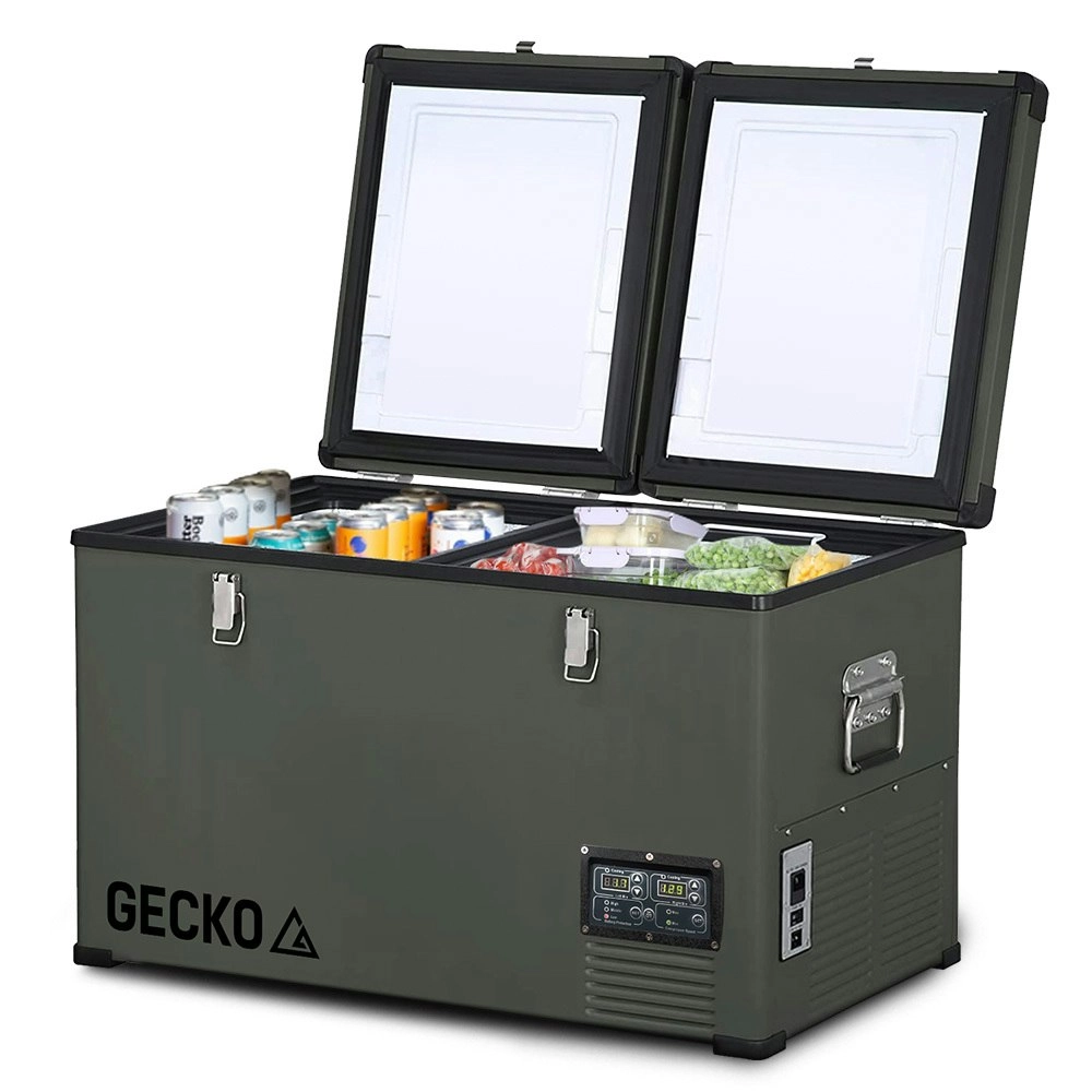 Gecko 75L Dual Zone Portable Fridge / Freezer, SECOP German Brand Compressor, for Camping, Car, Caravan