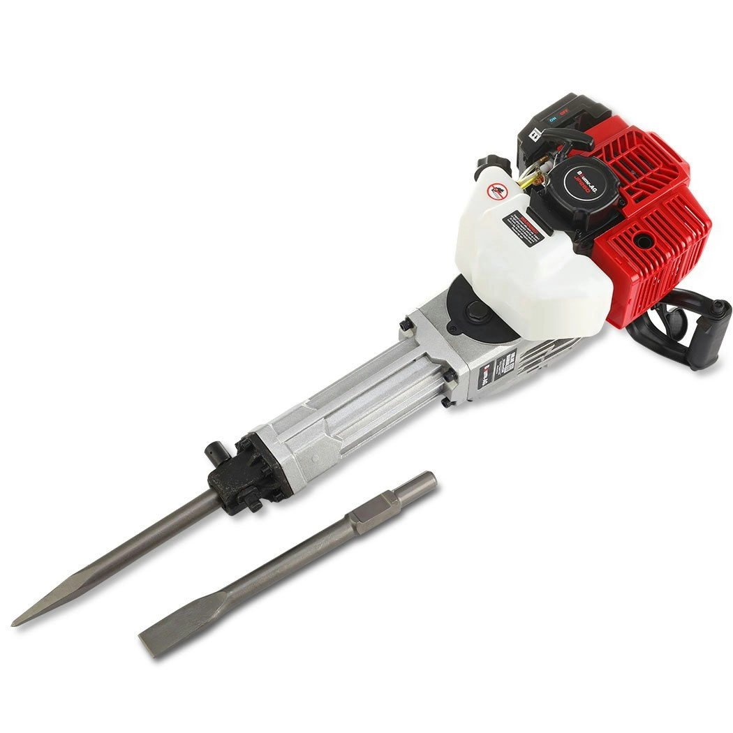 Baumr-AG 2 Stroke 52cc Petrol Jackhammer, with 2 Chisels, Carry Bag