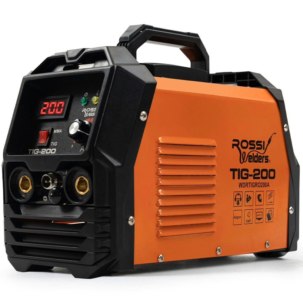 Rossi NextGenTIG/MMA 200A Welder TIG-200, Ar Gas, HF Start, Regulator Included