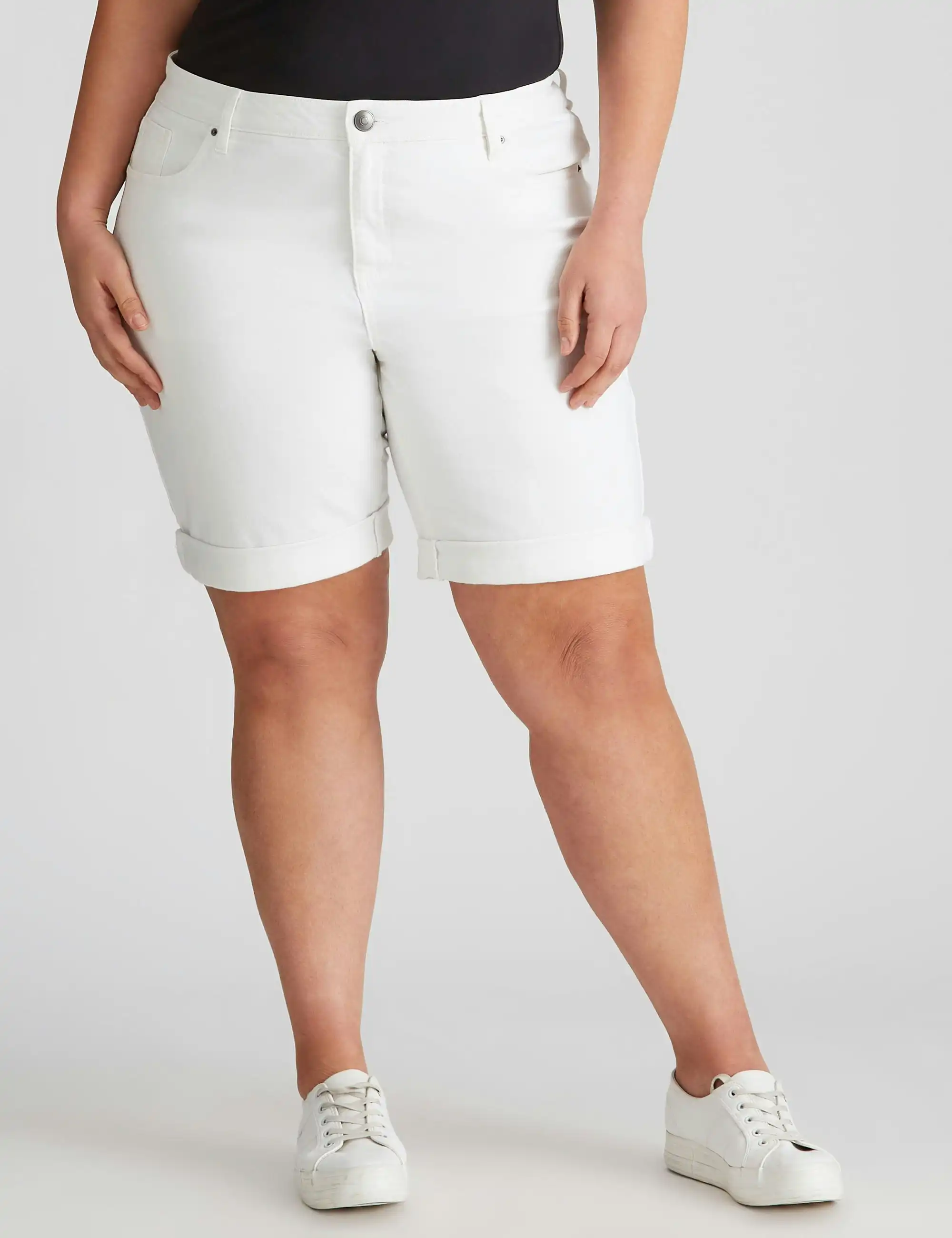 Autograph Woven Denim Shorts (White)