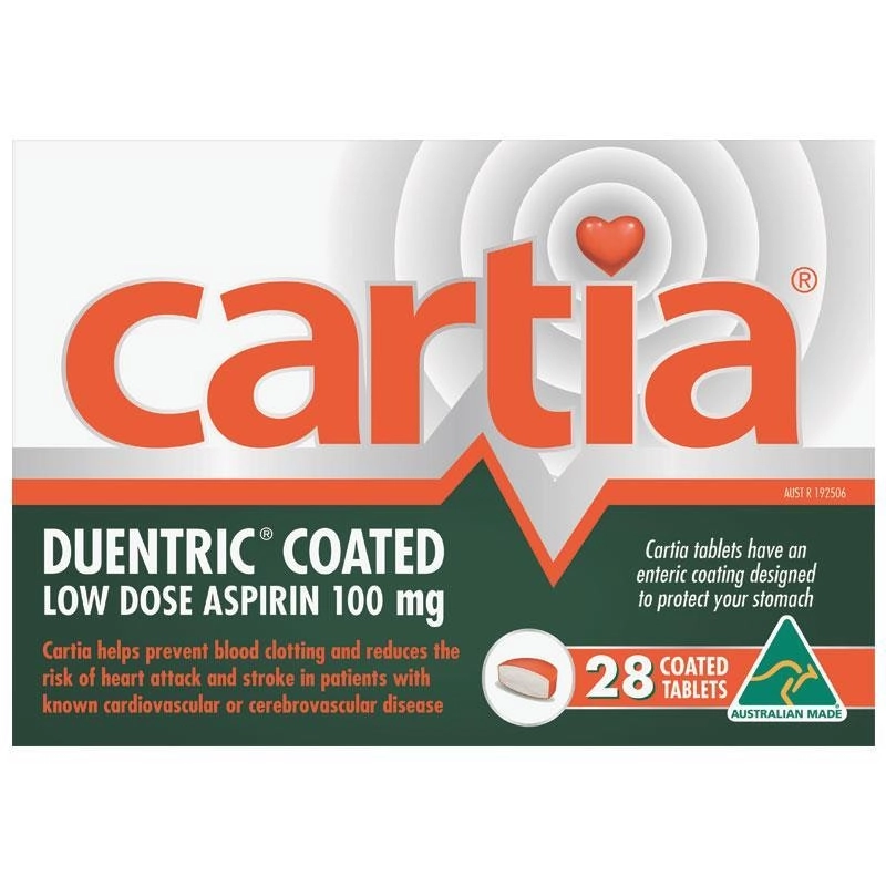 Cartia 100mg Tablets 28