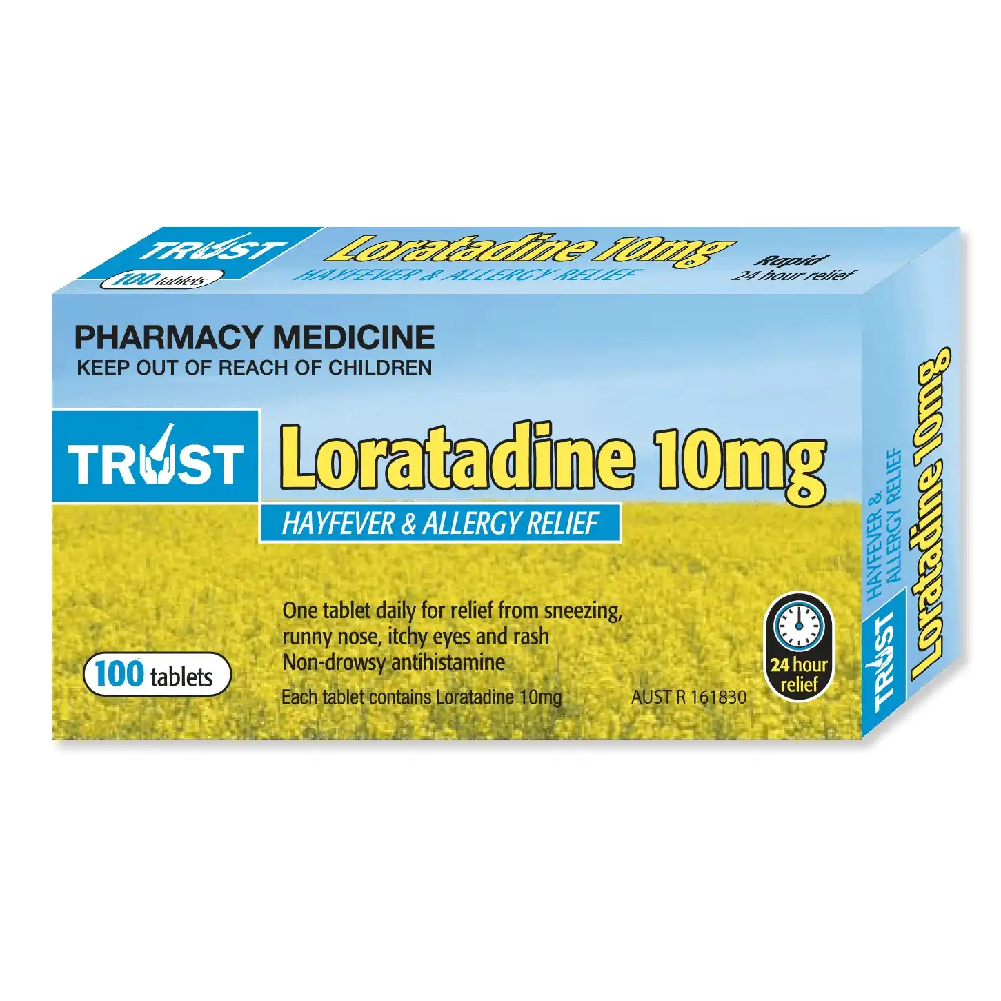 Trust Loratadine 10mg 100 Tablets (Generic for Claratyne)