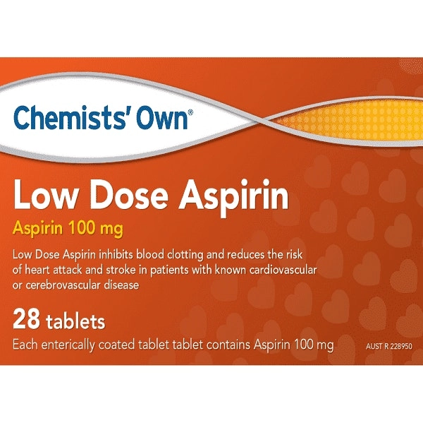 Chemists' Own Low Dose Aspirin 28 Tablets (Generic of Cartia)