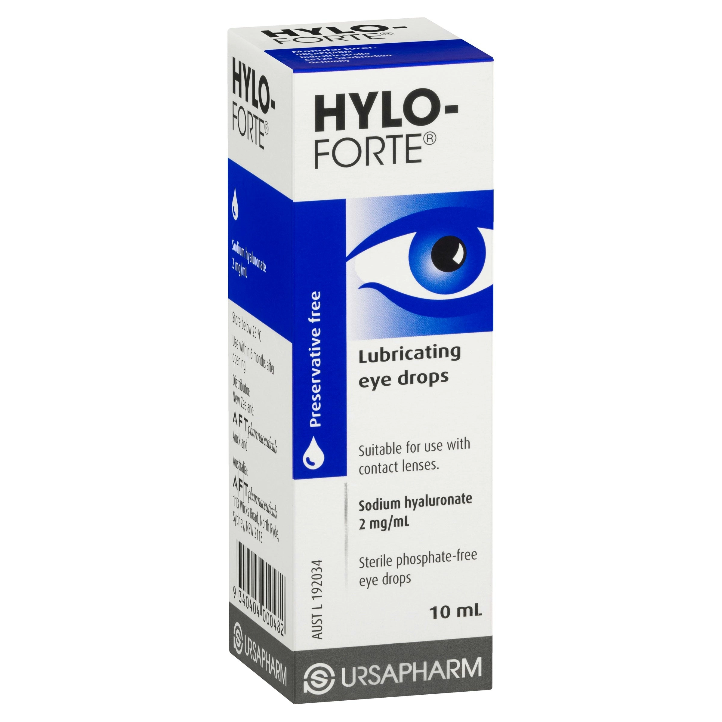 Hylo-Forte Lubricating Eye Drops 10ml