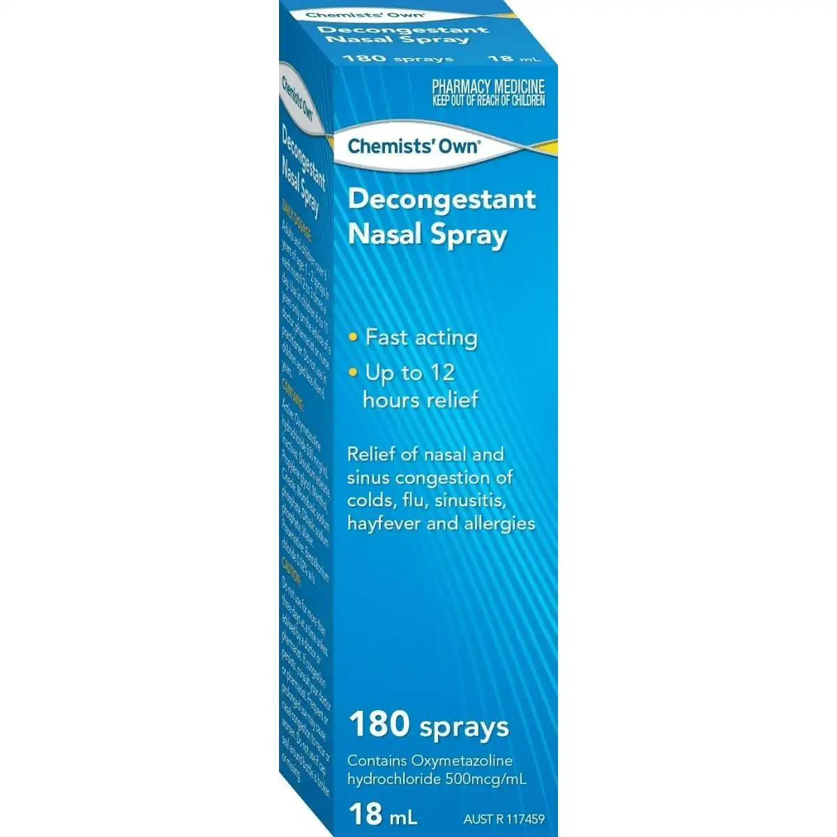 Chemists' Own Decongestant Nasal Spray 18ml (Generic of DRIXINE)