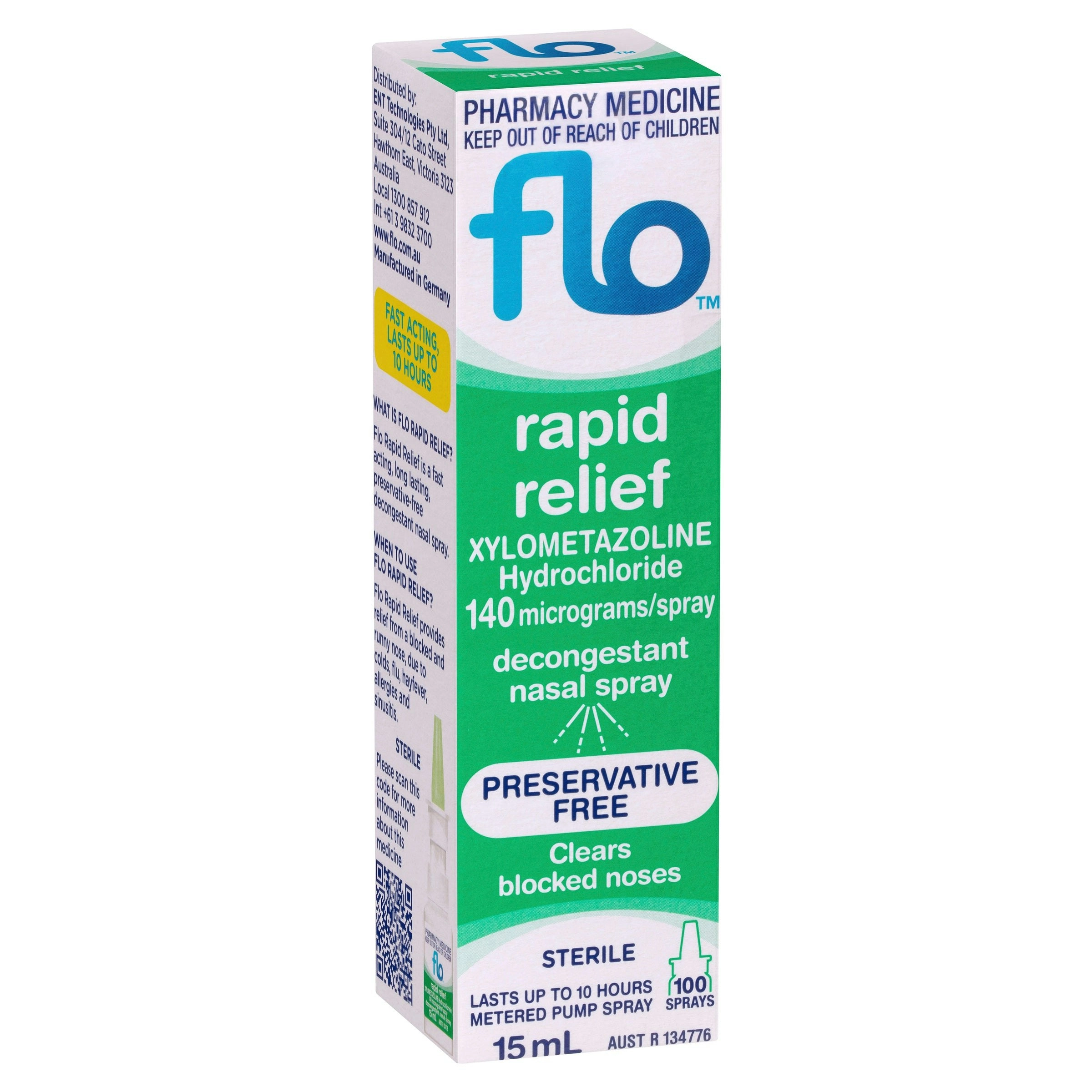 Flo Rapid Relief Nasal Decongestant 15mL