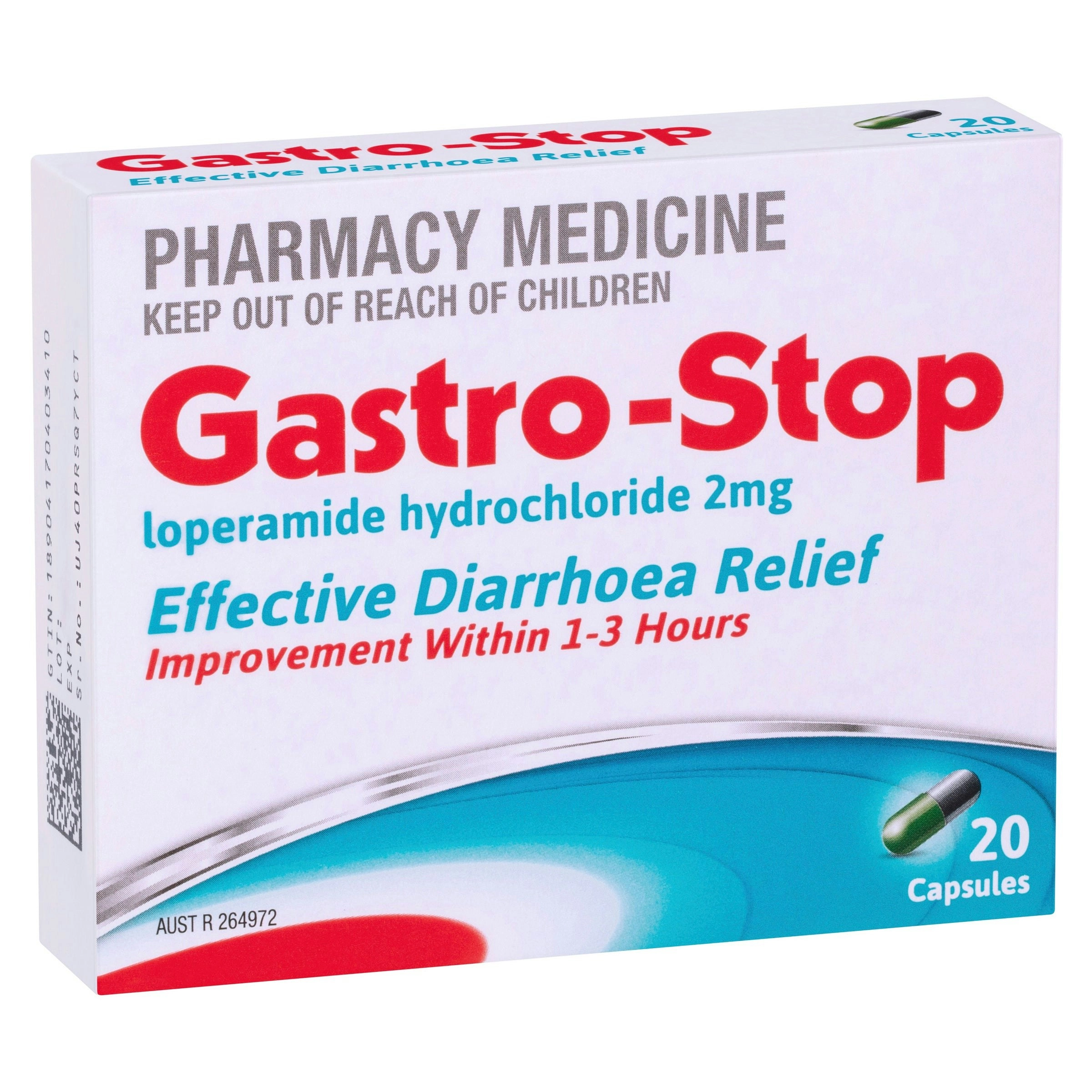 GastroStop Loperamide 2mg 20 Capsules