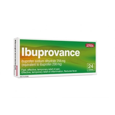 Pharmacy Action Ibuprovance 256g 24 Tabs