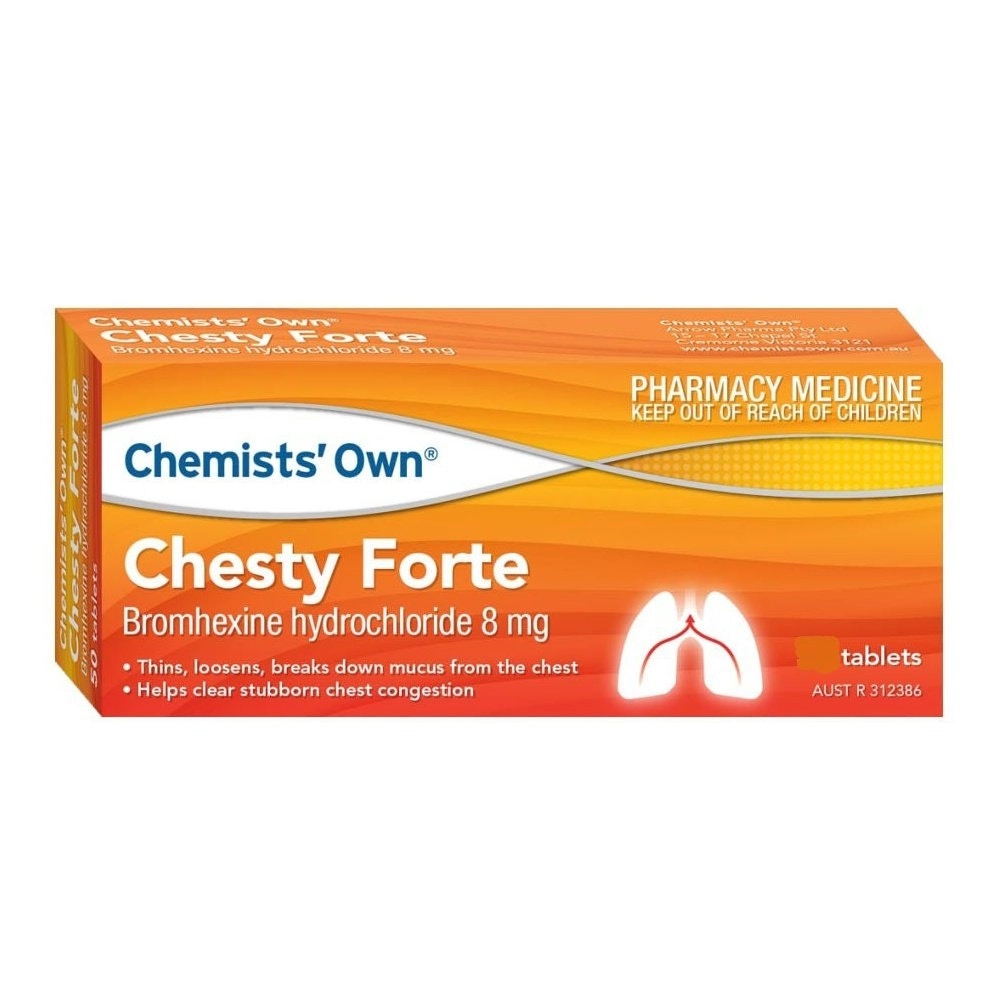 Chemists' Own Chesty Forte 100 Tablets (Generic of Bisolvon Chesty Forte)