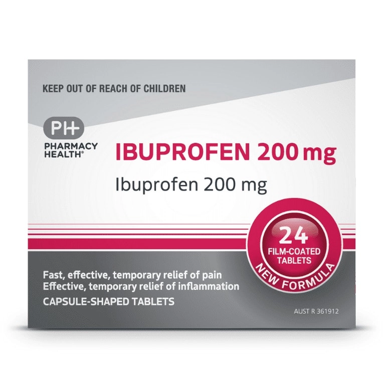 Pharmacy Health IBUPROFEN 200MG 24 TABLETS