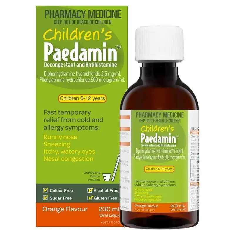 Paedamin Decongestant Antihistamine Liquid 200mL