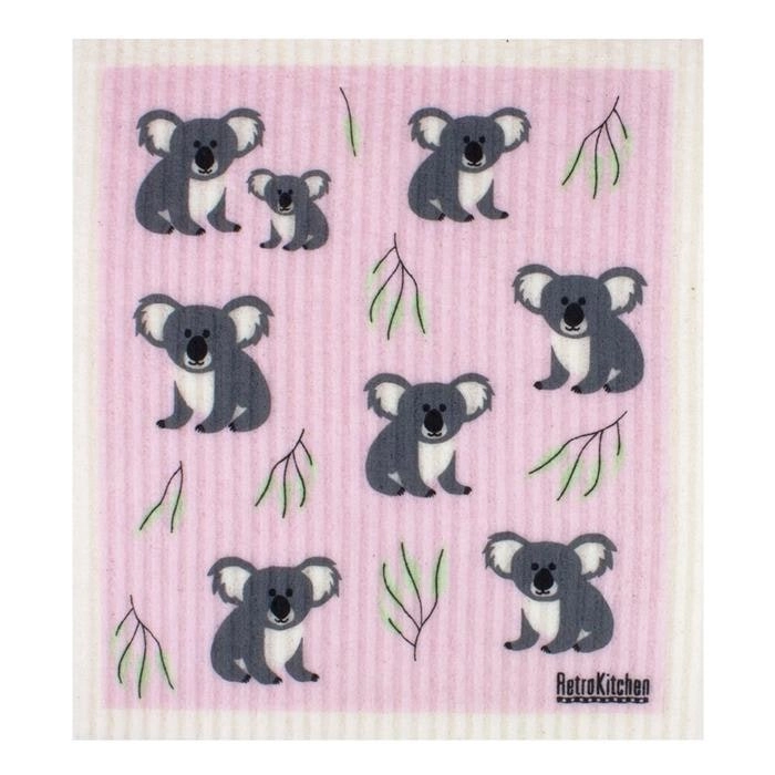 RetroKitchen 100% Biodegradable Dishcloth Koalas 1