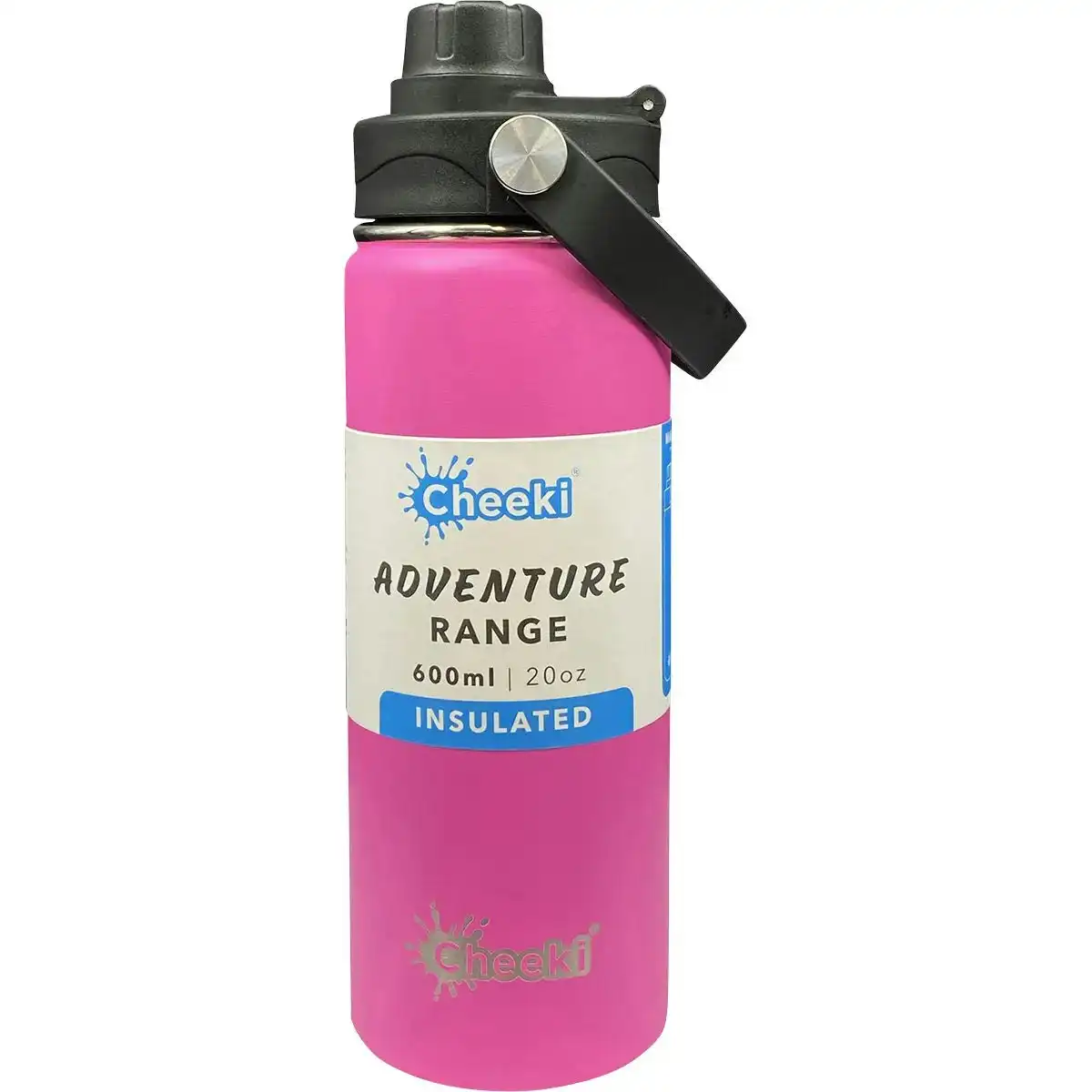 Cheeki Stainless Steel Bottle Adventure Insulated Magenta 600ml