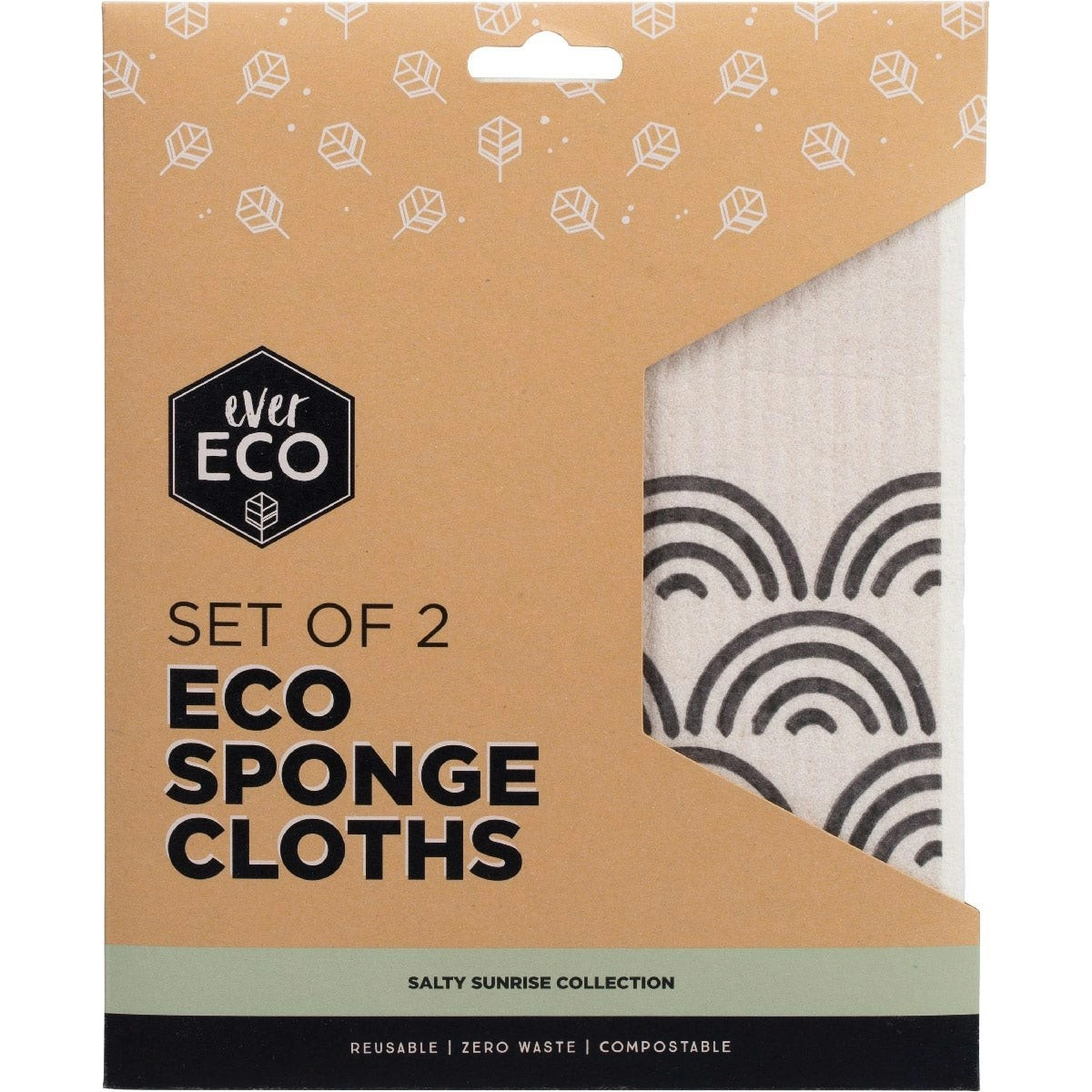 Ever Eco Eco Sponge Cloths Salty Sunrise 2pk