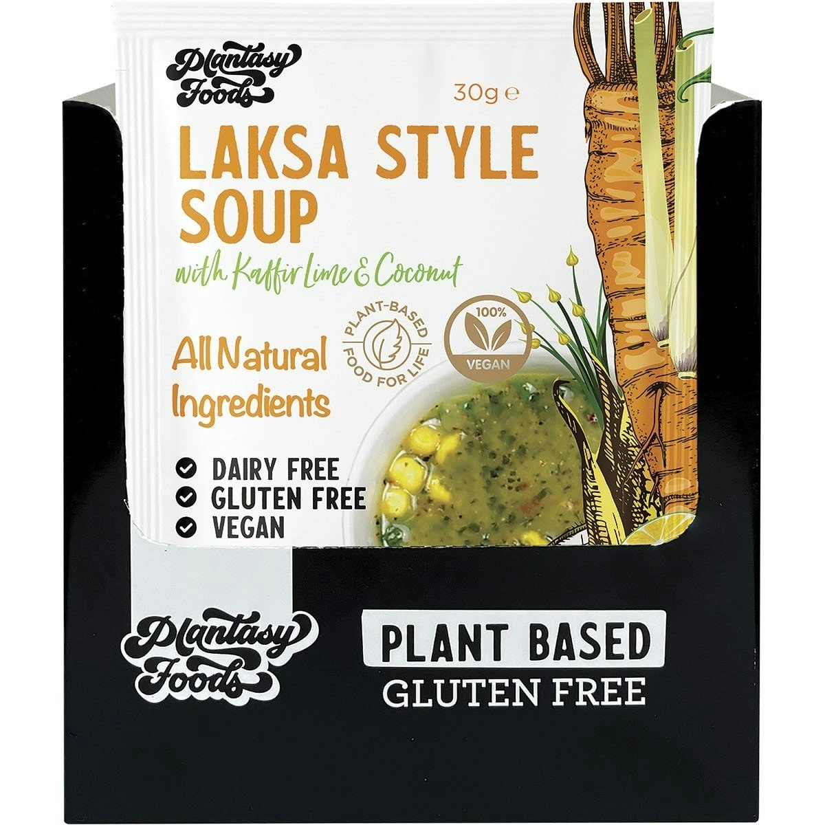 Plantasy Foods The Good Soup Laksa With Kaffir Lime And Coconut 10x30g