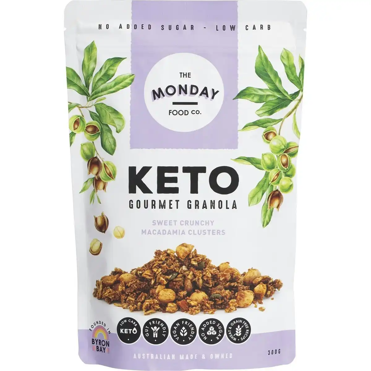The Monday Food Co Keto Gourmet Granola Sweet Crunchy Macadamia Clusters 300g