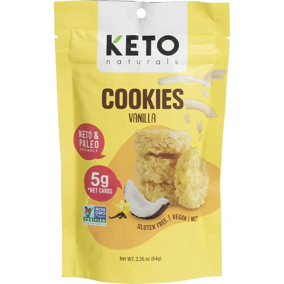 Keto Naturals Cookies Vanilla 64g 8PK