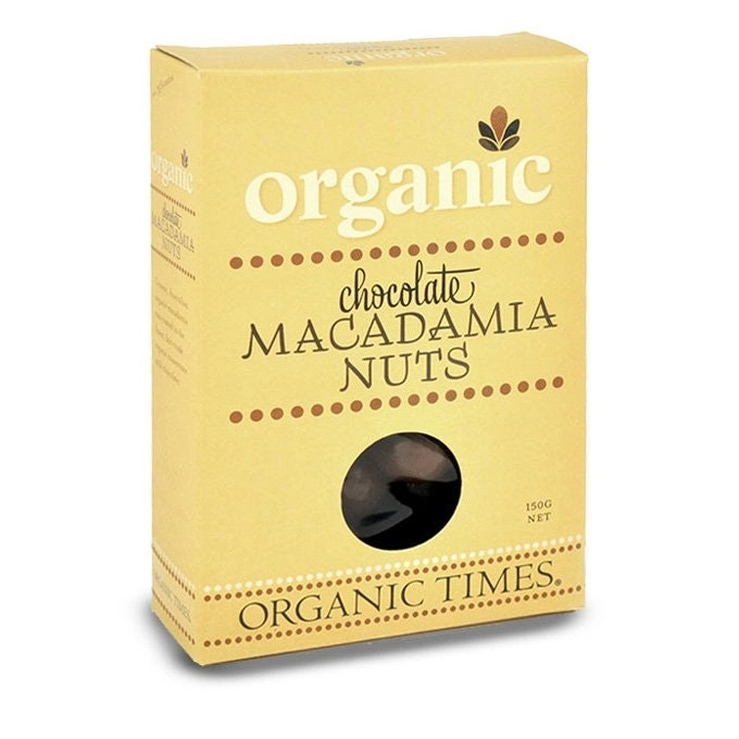 Organic Times Milk Chocolate Macadamia Nuts 150g