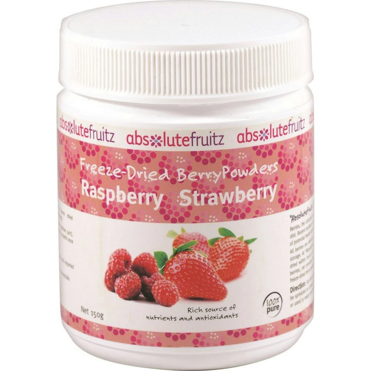 Absolutefruitz Freeze-dried Raspberry Strawberry Powder 150g