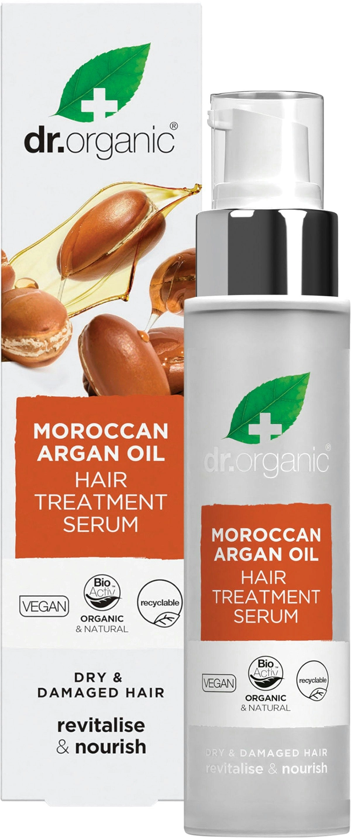 Dr Organic Hair Treatment Serum Organic Moroccan Argan Oil 100ml