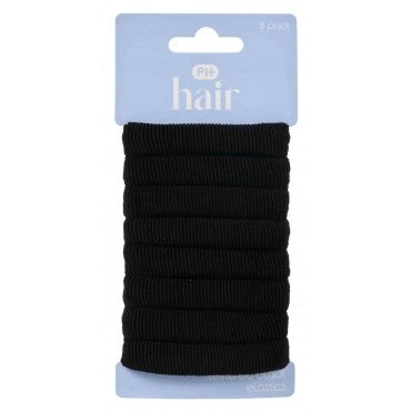 Pharmacy Health TEXTURED ELASTICS BLACK 8PK