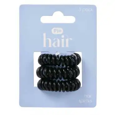 Pharmacy Health HAIR SPIRALS BLACK 3PK