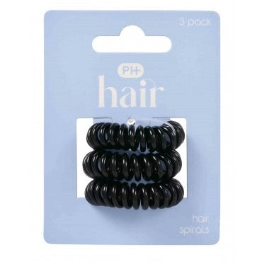 Pharmacy Health HAIR SPIRALS BLACK 3PK