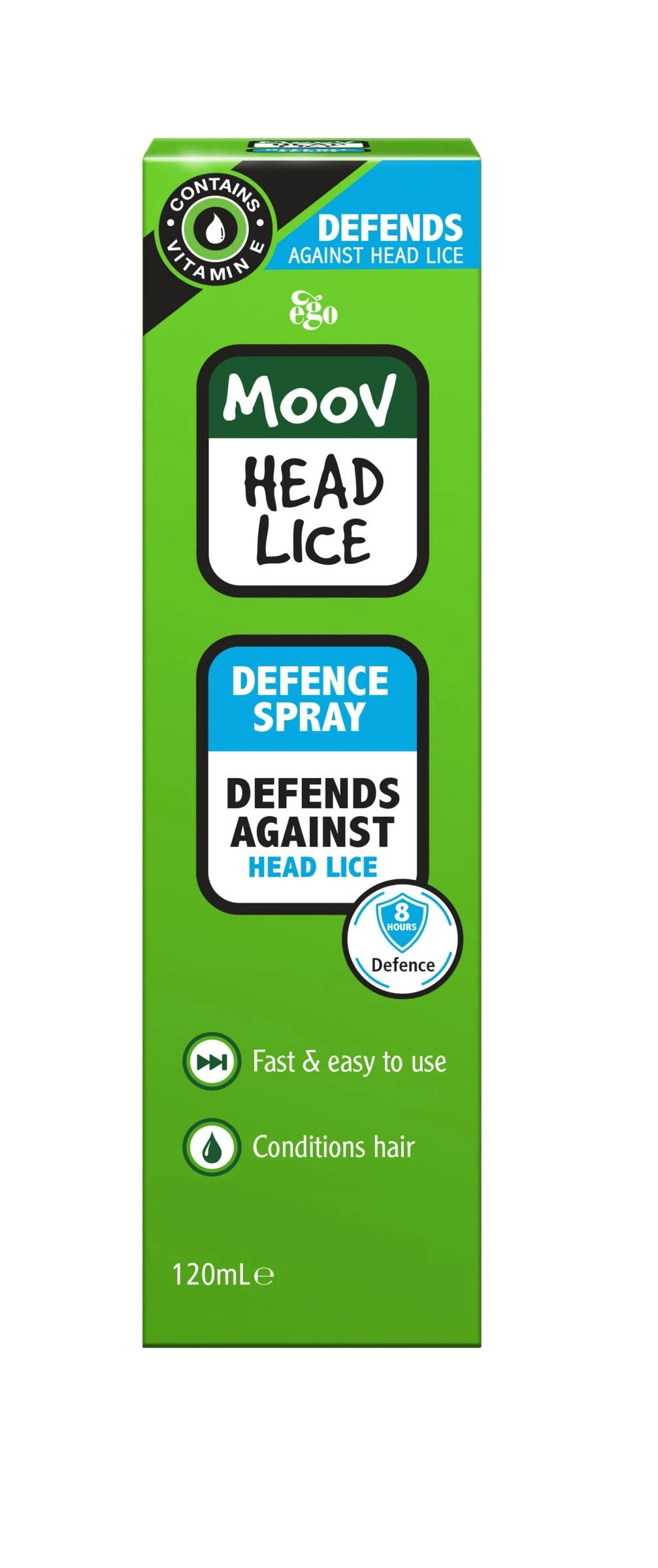 Ego Moov Head Lice Defence Spray 120ml - Lice/Nits