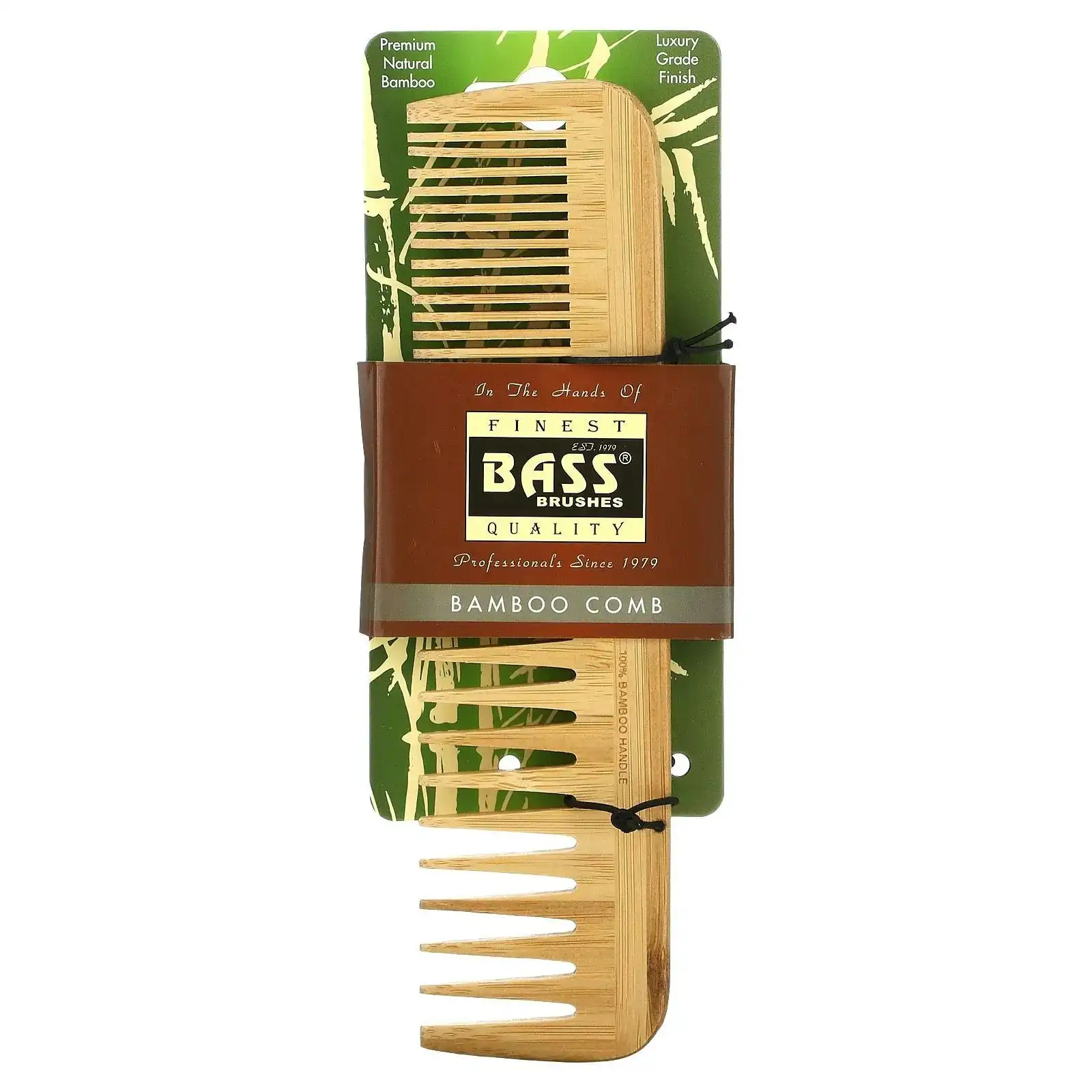 Bass Brushes Bamboo Comb Pocket Size - Fine Tooth 1