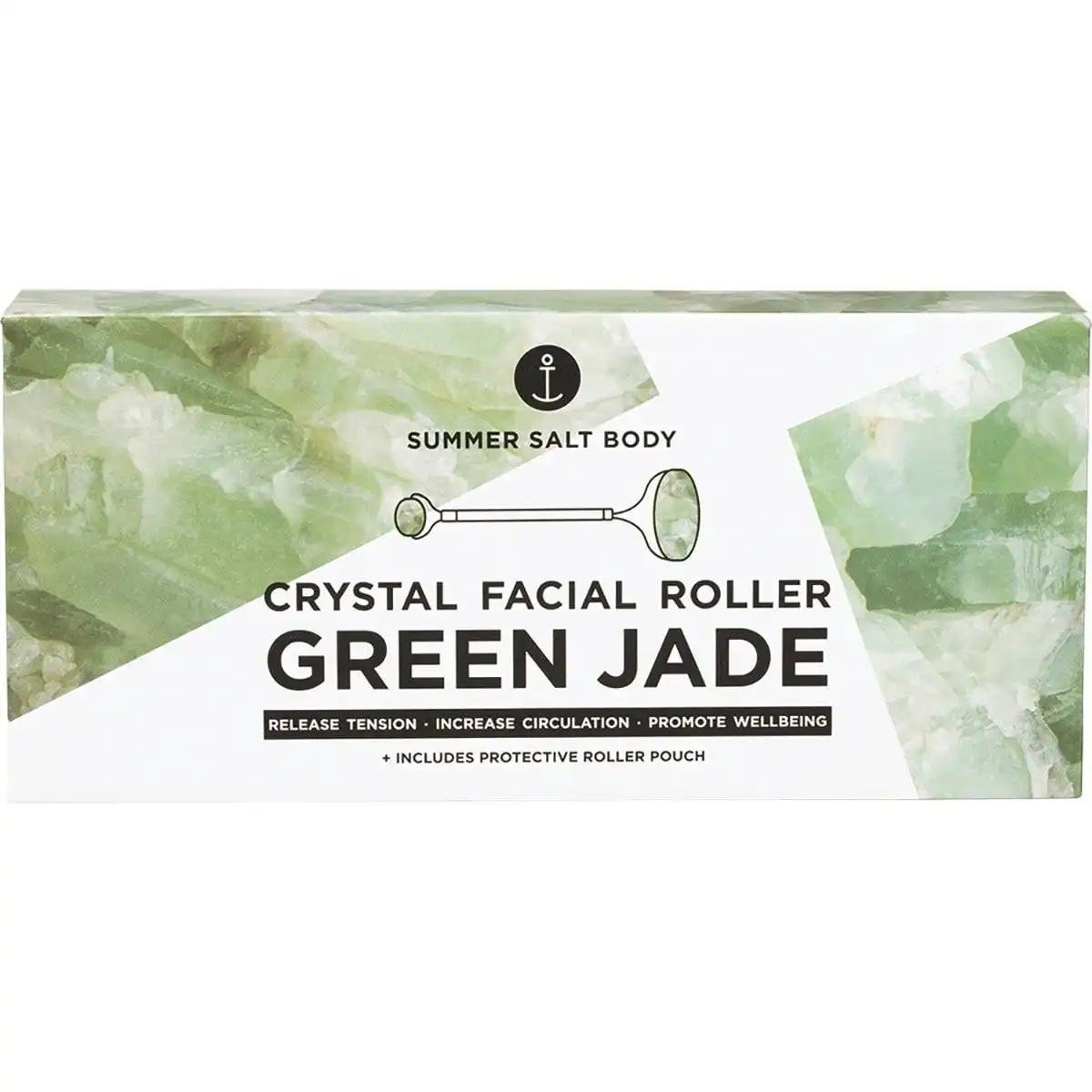 SUMMER SALT BODY Crystal Facial Roller Green Jade 1